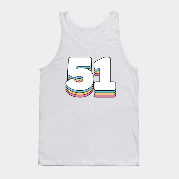 51 Number Tank Top by RetroDesign